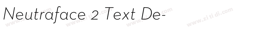 Neutraface 2 Text De字体转换